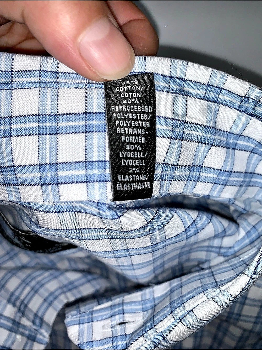Lauren Ralph Lauren Plaid Button Down in Blue & White Size L NWT - Picture 10 of 10